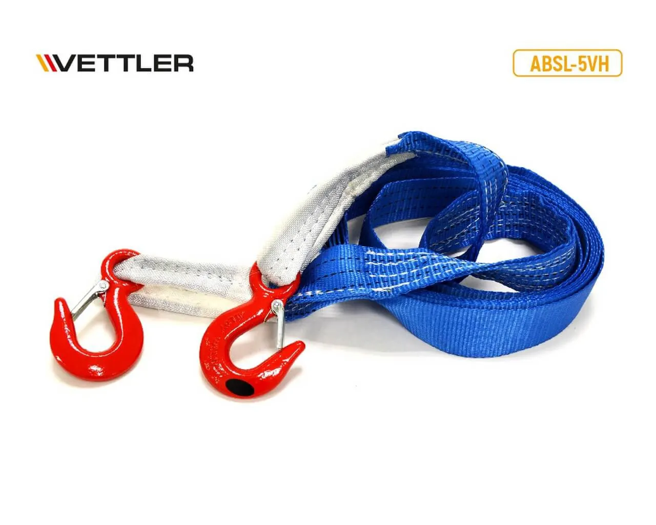 Vettler ABSL5VH Трос буксировочный 5 тонн 5 м 50мм с крюками VETTLER Profi