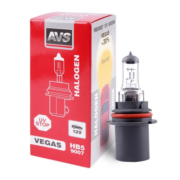Лампа галогенная AVS Vegas HB5/9007. 12V.65/55W (1 шт.)