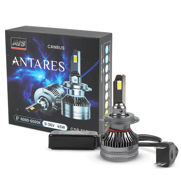 Светодиодная лампа AVS Antares H7/Н18, 9-36V, 45W, 2 шт