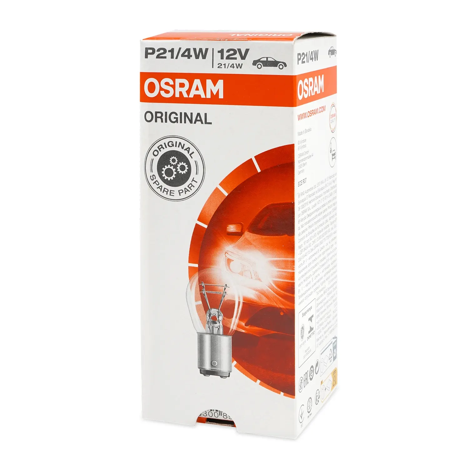 Лампа автомобильная 7225 21/4W 12V BAZ15D 5XFS10 1A OSRAM