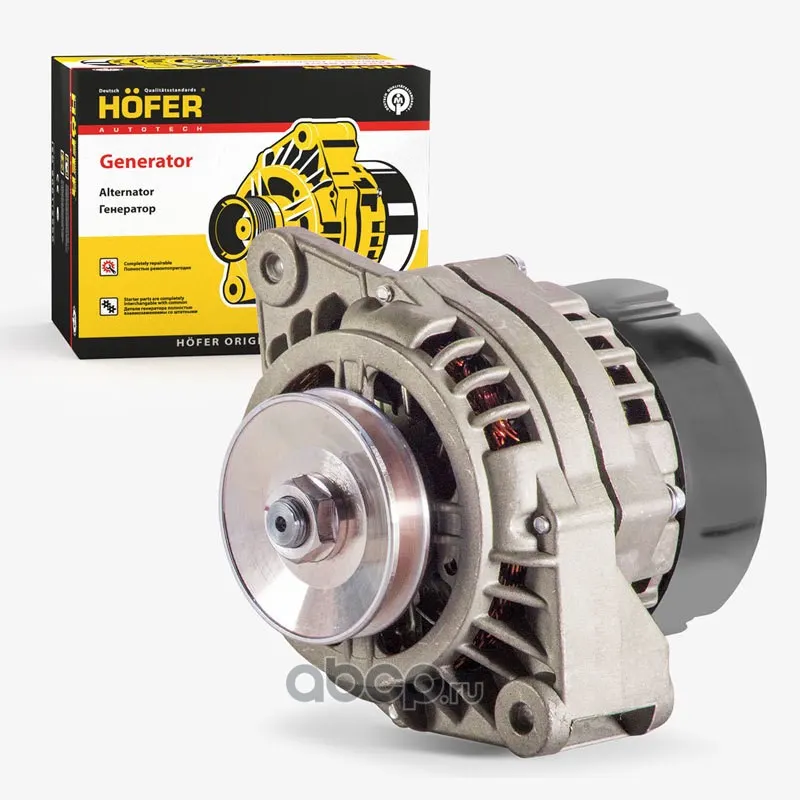 Генератор ВАЗ 2104-21073, 21214 (ст/обр.) инжектор (14В/80А) (9412.3701); Hoffer