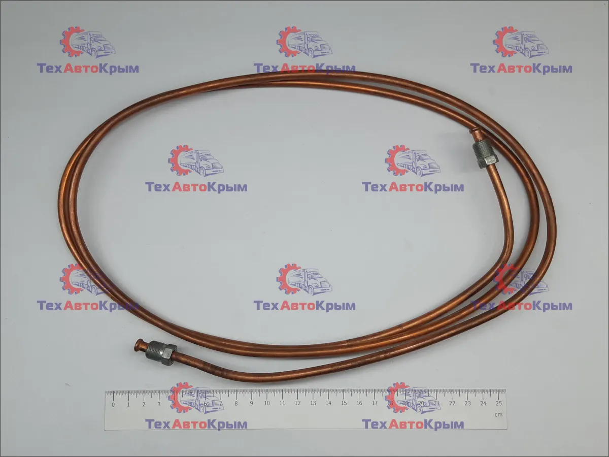 Трубка тормозная от сигнализатора к усилит. зад. тормозов 220 см. 53,3307 (медь)
