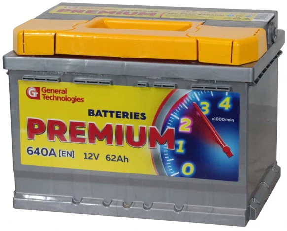АКБ General Technologies Premium 62 о/п низкий (п.т.640) (242-175-175)