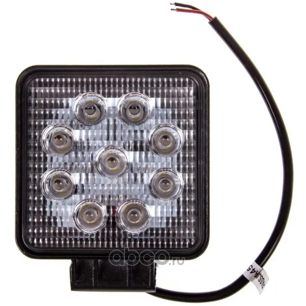 Фара ближнего света OFF ROAD 105*105мм 12V/24V 27W 6000К 9 диодов квадратная светодиодная