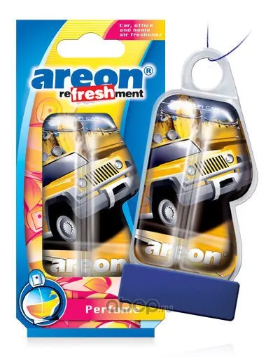 Ароматизатор воздуха подвесной гелевый AREON REFRESHMENT LIQUID " PERFUME" в ассорт 24 шт