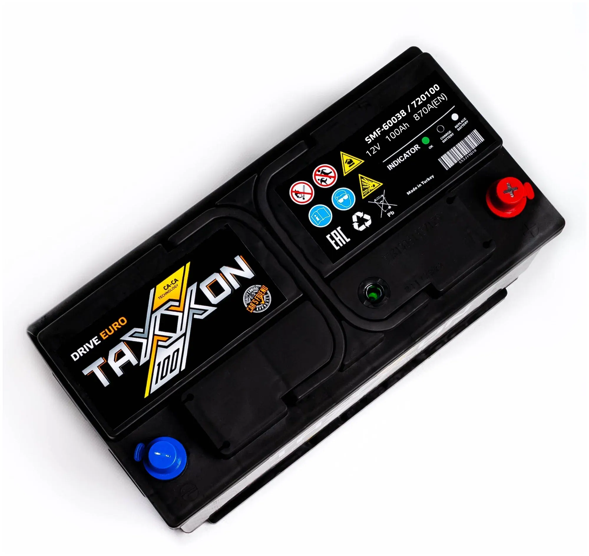 АКБ Taxxon Drive Euro 100ah R+обратная 870а клемма стандарт 353×175×190