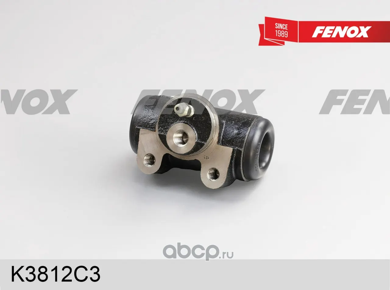 Цилиндр тормозной задний ГАЗ 3309, 3307, ПАЗ (под АБС) самоподводящийся — FENOX, арт. K3812C3