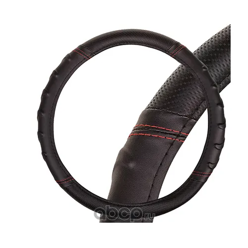 Оплетка M экокожа, Черная, Carbon-2