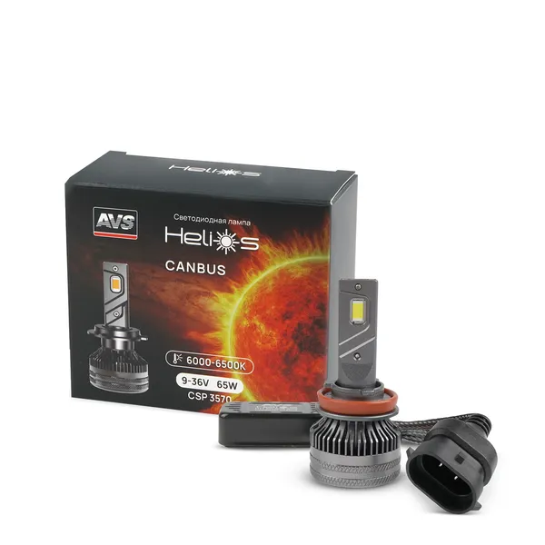 Светодиодная лампа AVS Helios H11, 9-36V, 65W, 2 шт