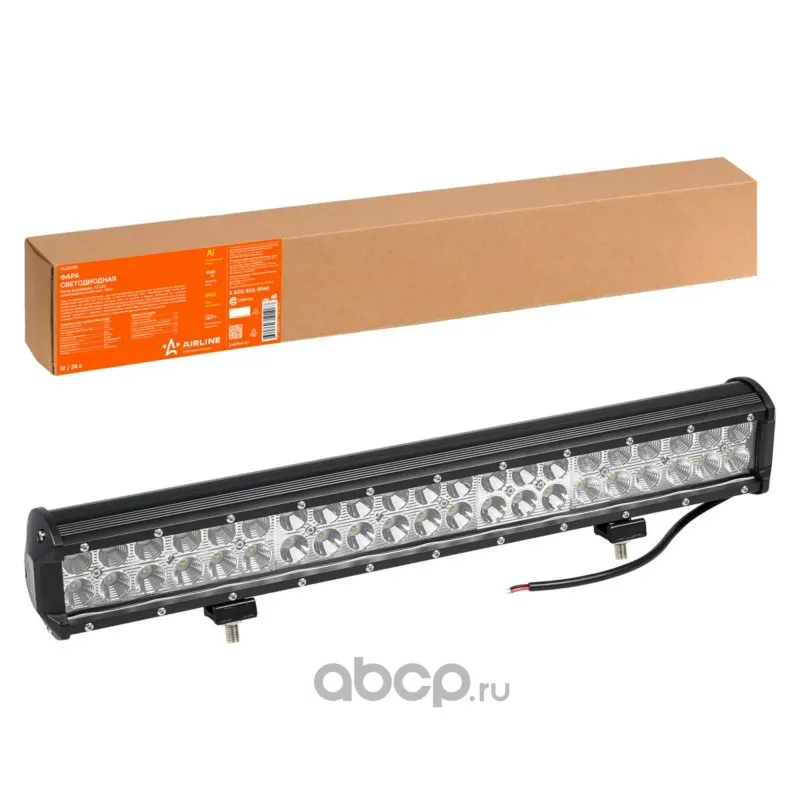 Фара светодиодная (балка) двухрядная, 42 LED 126W, (505х78х65) 12/24V 12/2 комбинир. свет