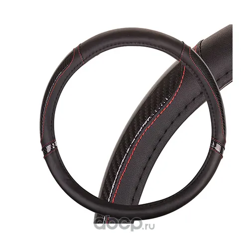 Оплетка M экокожа, черная, Carbon-1