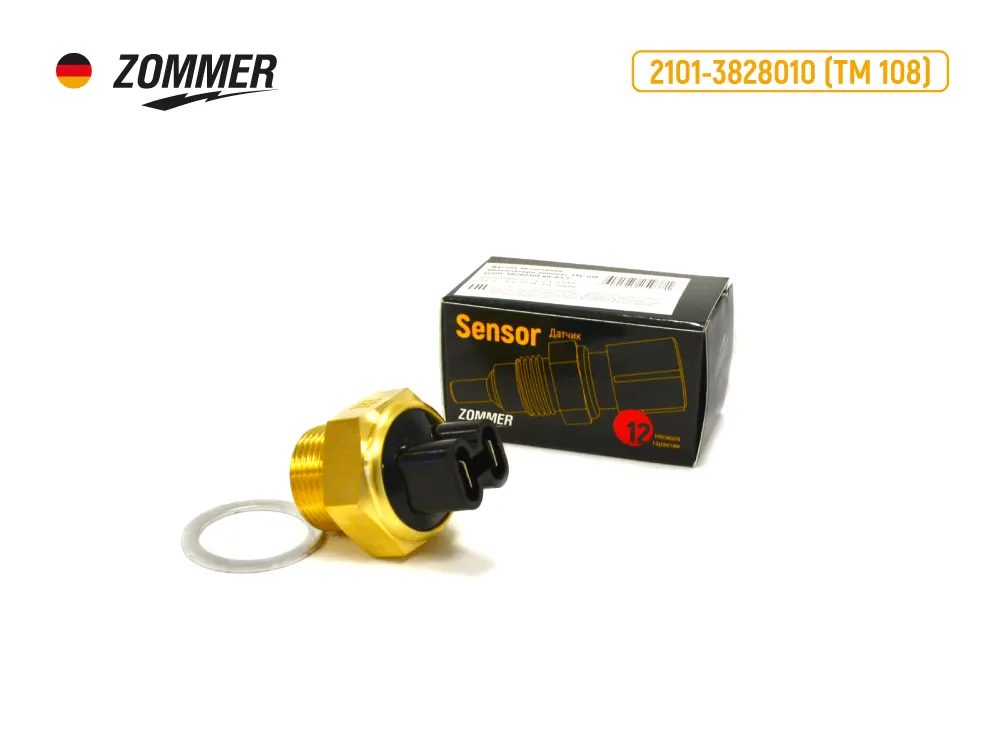Zommer Z21013828010 Датчик включения вентилятора (температуры) ТМ-108 02 (88-83*С) 3302,Волга,М-ч ZOMMER