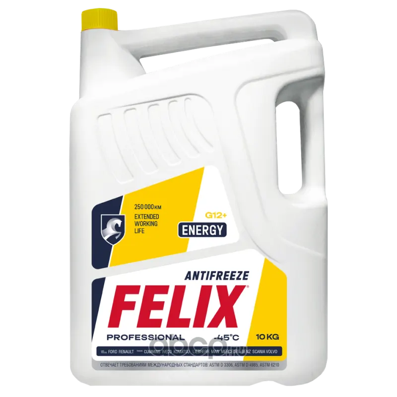 Антифриз FELIX ENERGY-45 G12 10кг желтый