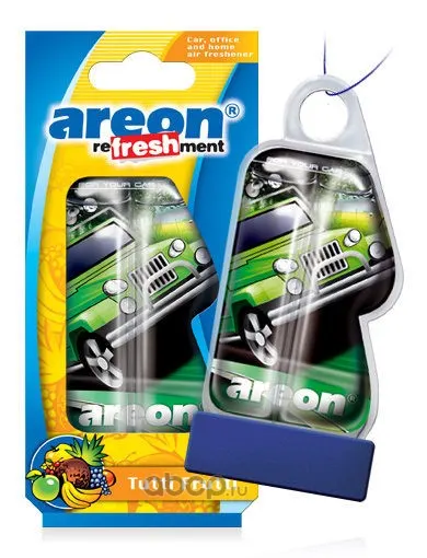 Ароматизатор воздуха подвесной гелевый AREON REFRESHMENT LIQUID " TUTTI-FRUTTI" в ассорт 24 шт