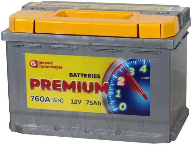 АКБ General Technologies Premium 75 п/п (п.т.760) (278-175-190)