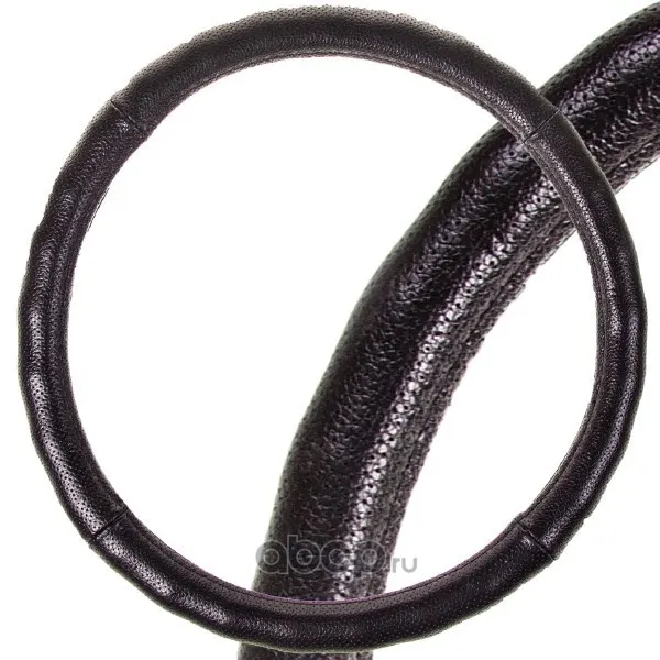 Оплетка M нат.кожа, Черная, Real-4
