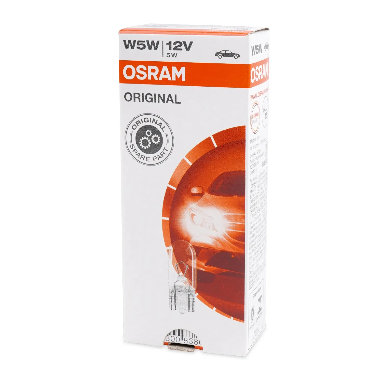 Лампа автомобильная 2825 5W 12V W2.1X9.5D 5XFS10 1A OSRAM