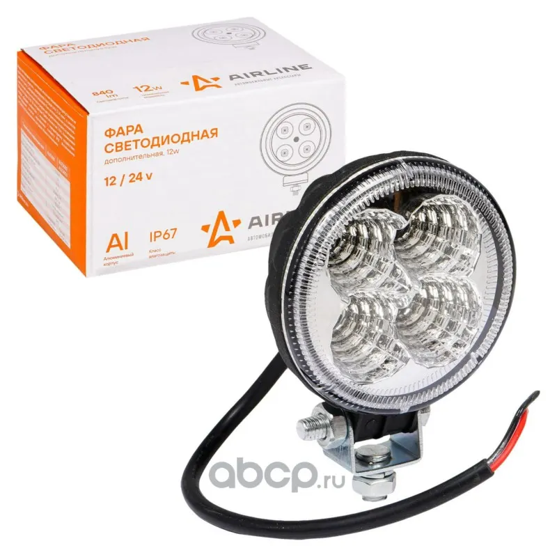 Фара рассеяного света 4 LED12W, (83х83х51) 12/24V круглая светодиодная