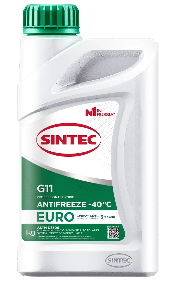 Охлаждающая жидкость Sintec Антифриз ЕURO G-11  (зеленый)   1кг