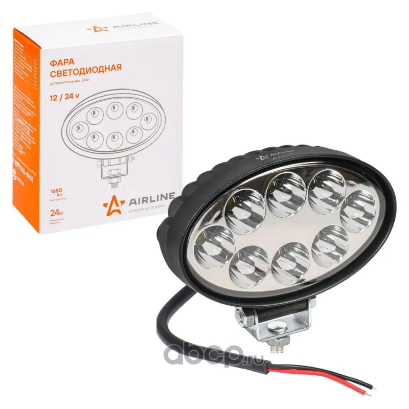 Фара направленного света 8 LED 24W, (140х86х55) 12/24V овальная