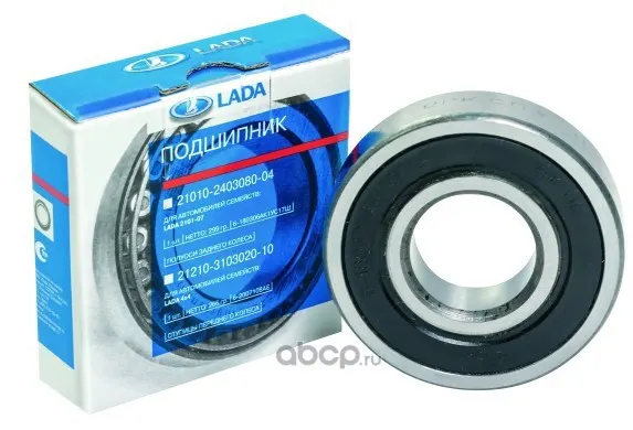 Подшипник 180306 (6306.2RS) полуоси ВАЗ 2101-07; АВТОВАЗ (фирм.упак.)