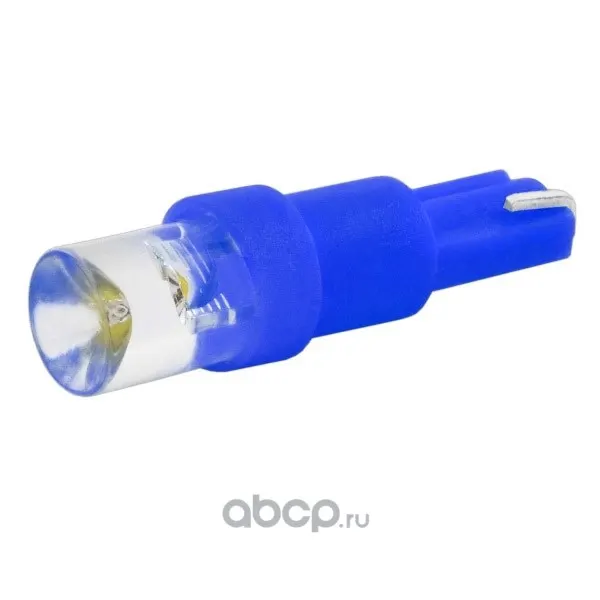 Лампа диод T5 (W1,2W) 12V 1 LED диод 1-конт Синяя Панель (цена за 1шт, кратно 10шт)
