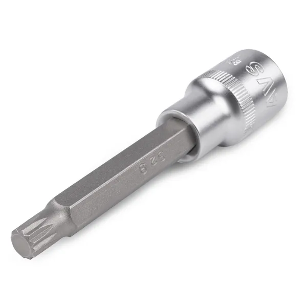 Головка со вставкой 1/2" SPLINE (M9, L=100 мм) AVS BS12M9L