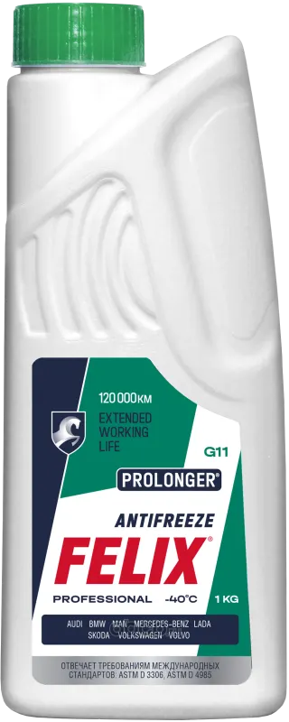 Антифриз FELIX Prolonger-40 G11 (Тосол-Синтез) 1кг зеленый