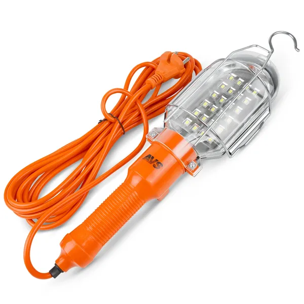 Фонарь переносной (светодоиод.) 5м 220V AVS LW-524L