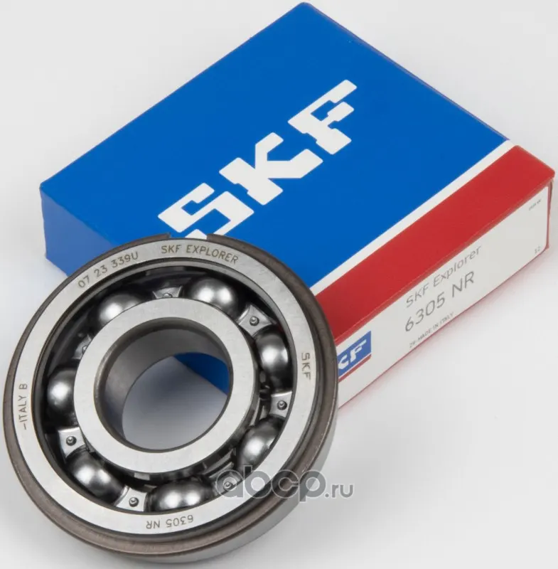 Подшипник (50305) (6305-2RS1/C3) (6305NR) вала промежуточного КПП-5 Г-3002, первичного вала КПП 2108-099,2113-15 задний