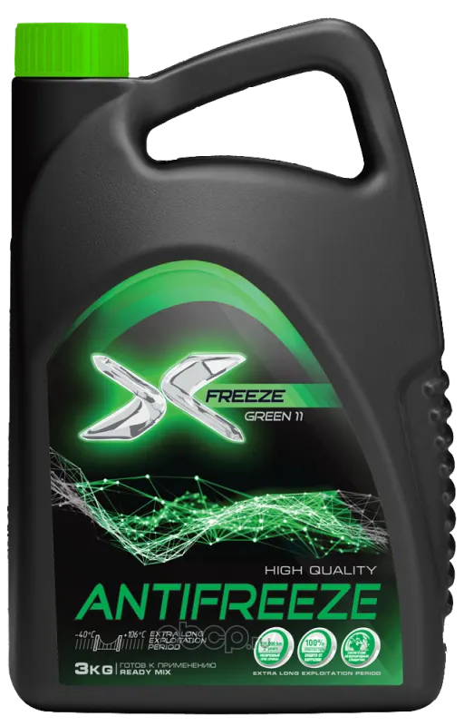Антифриз X-FREEZE-40 (зеленый) 3кг