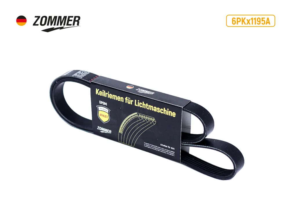 Zommer Z6PK1195A Ремень 1195 (6РК) (EPDM) Renault, Volkswagen, Nissan ATHLET ZOMMER