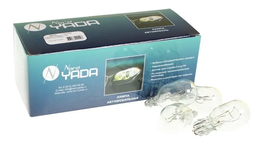NORD YADA 900117 Лампа W21W 12V (большая без.цок., габарит, стоп-сигнал для японск. авто)