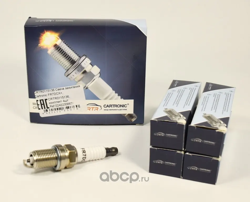 Свеча зажигания дв. ЗМЗ-4091 Евро-3 1.1 FR7DCX+ (Раствор ключа, мм: 16) Длина резьбы, мм: 19 мм; Момент затяжки, нм: 28 к-т 4 шт