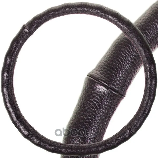 Оплетка M нат.кожа, Черная, Real-6
