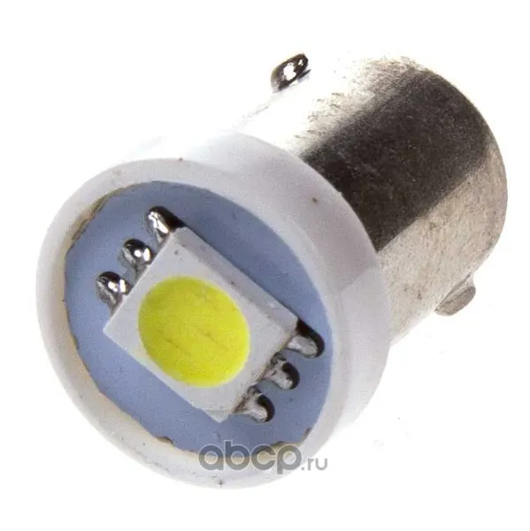 Лампа диод T8,5 (T4W) 24V 1 SMD диод BA9s 1-конт Белая (цена за 1шт, кратно 10шт)