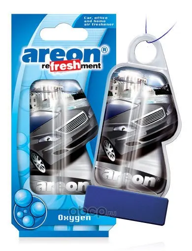 Ароматизатор воздуха подвесной гелевый AREON REFRESHMENT LIQUID " OXYGEN" в ассорт 24 шт
