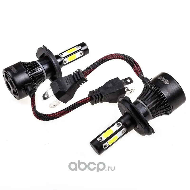 Лампа-LED (аналог ксенона) H4 (X7) 12/24V 28W 6000K 4000Lm 2-конт комп.2 шт радиатор+вен