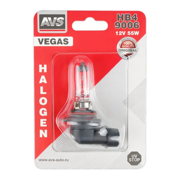 Лампа галогенная AVS Vegas в блистере HB4/9006.12V.55W (1 шт.)