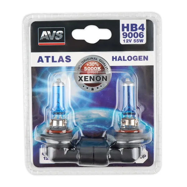 Лампа галогенная AVS ATLAS /5000К/ HB4/9006.12V.51W (блистер, 2 шт.)