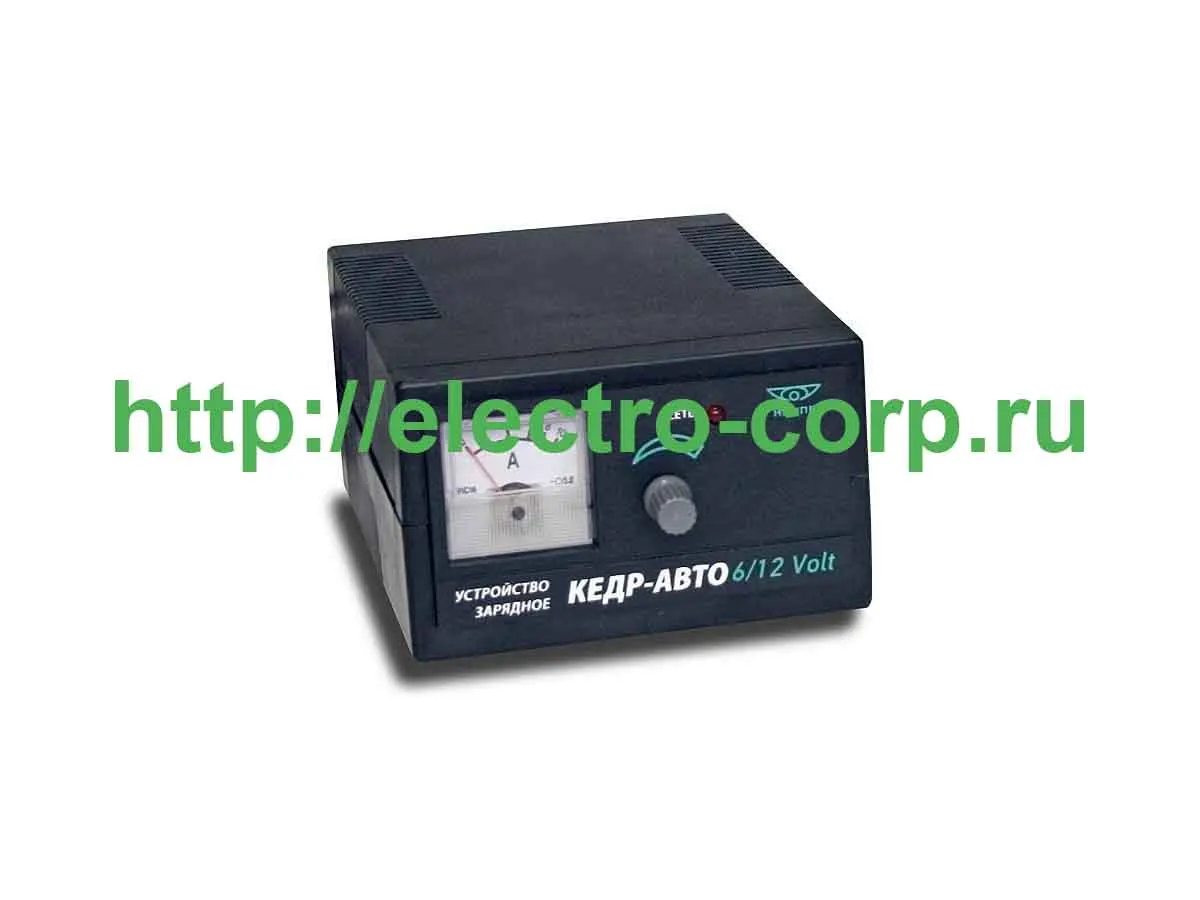 Зарядное устройство АКБ "Кедр-Авто 6/12 Volt" (ручная регул, 4А, 85Вт, 12В, индикатор стрелка)