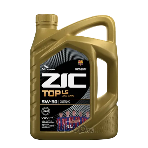 Масло моторное ZIC ТОР LS 5w30 4л