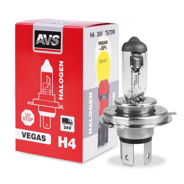 Лампа галогенная AVS Vegas H4.24V.75/70W (1 шт.)