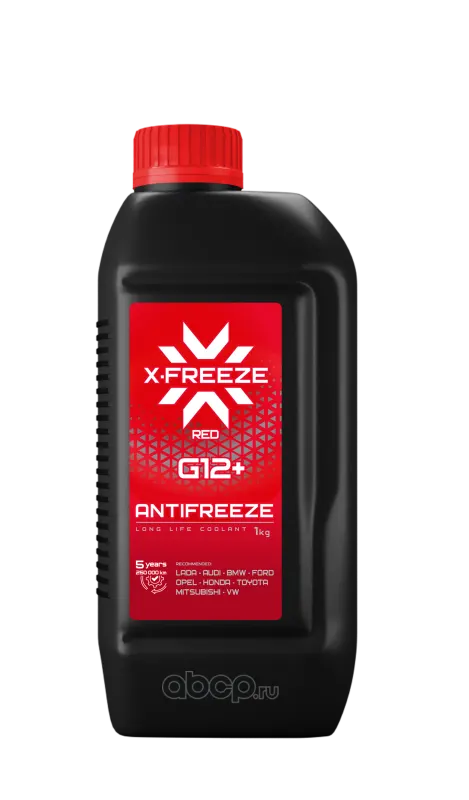 Жидкость охлаждающая Антифриз (1 кг) красный "G12+"-40*C