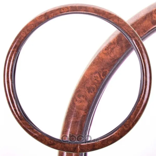 Оплетка M экокожа, коричневая, Wood-4