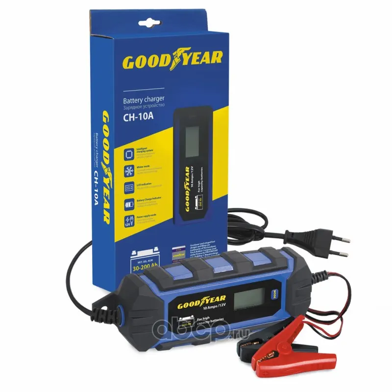 GOODYEAR GY003003 Устройство зарядное CH-10A электронное для свинцово-кислотных аккумуляторов Россия