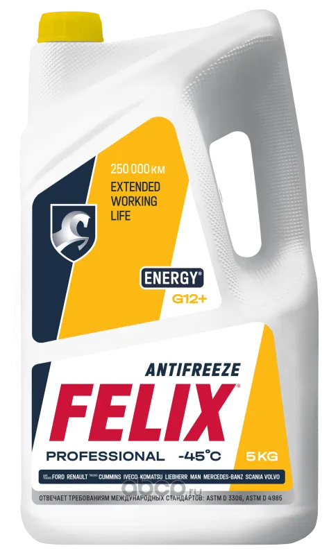 Антифриз FELIX ENERGY-45 G12 5кг желтый