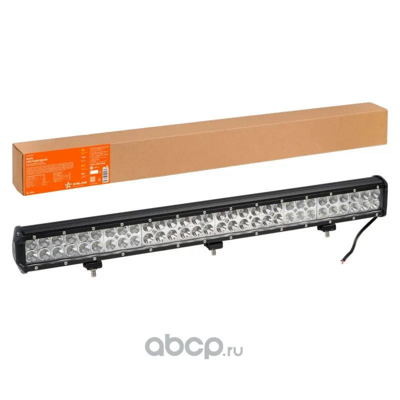 Фара светодиодная (балка) двухрядная, 60 LED 180W, (710х78х65) 12/24V комбинир. свет