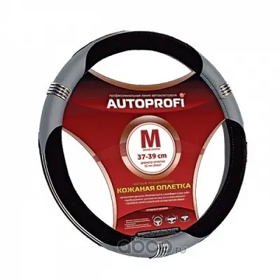 Оплетка M имитация нат.кожи, черная, AP-150 BK/GY