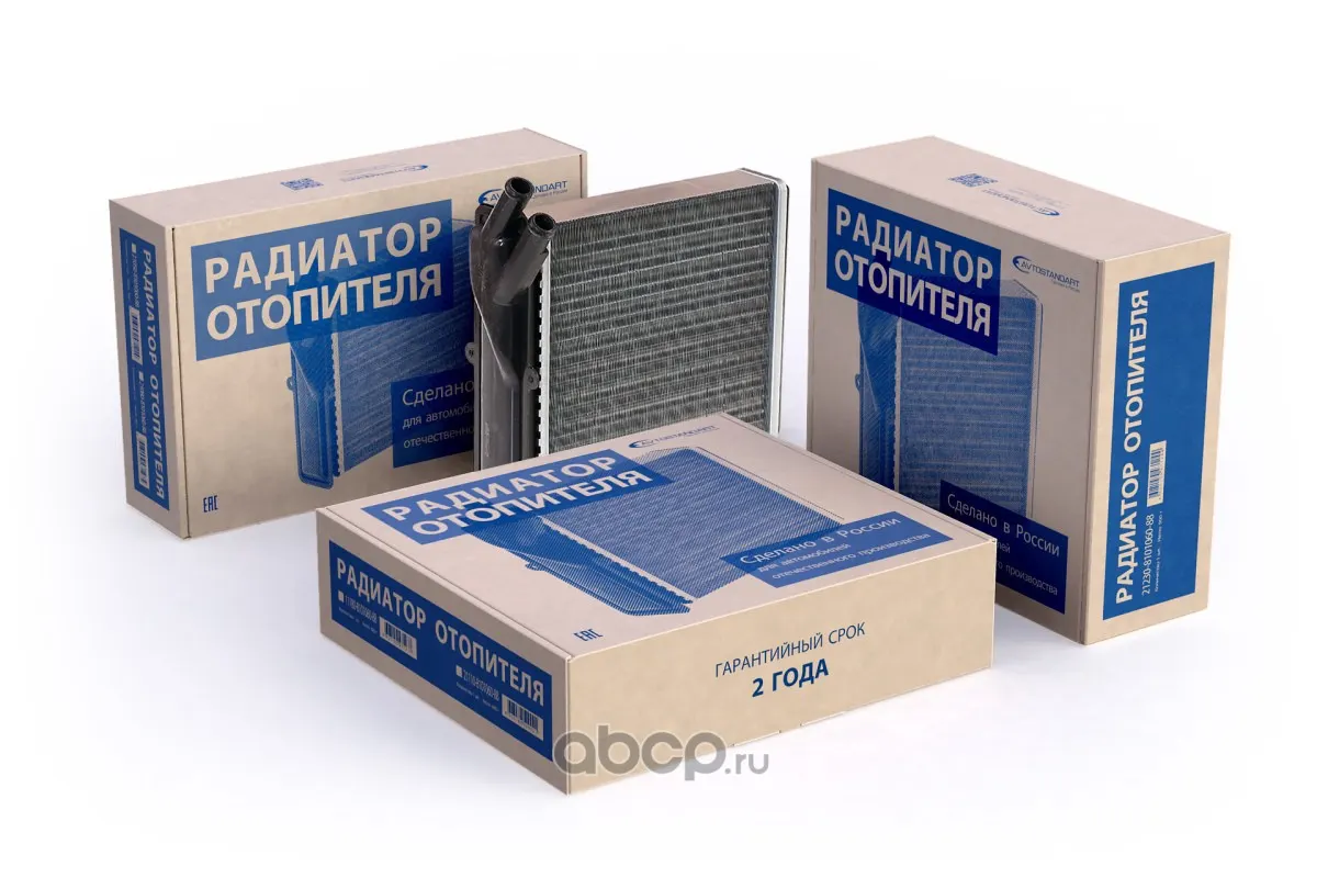 Радиатор отопителя ВАЗ 2101, 2102, 2103, 2104, 2105, 2106, 2107, 2121 н/о (широкий) — AVTOSTANDART, арт. 21050810106088